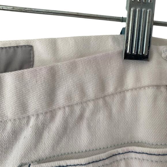 Marithe Francois Girbaud White Denim Capri Cropped Rainbow Embroidered Jeans 27 - Picture 3 of 11